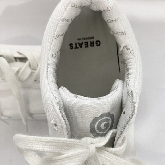 GREATS BROOKLYN WOMEN'S ROYALE TEXTILE WHITE LOW TOP ESPADRILLE - 8 - Picture 9 of 9